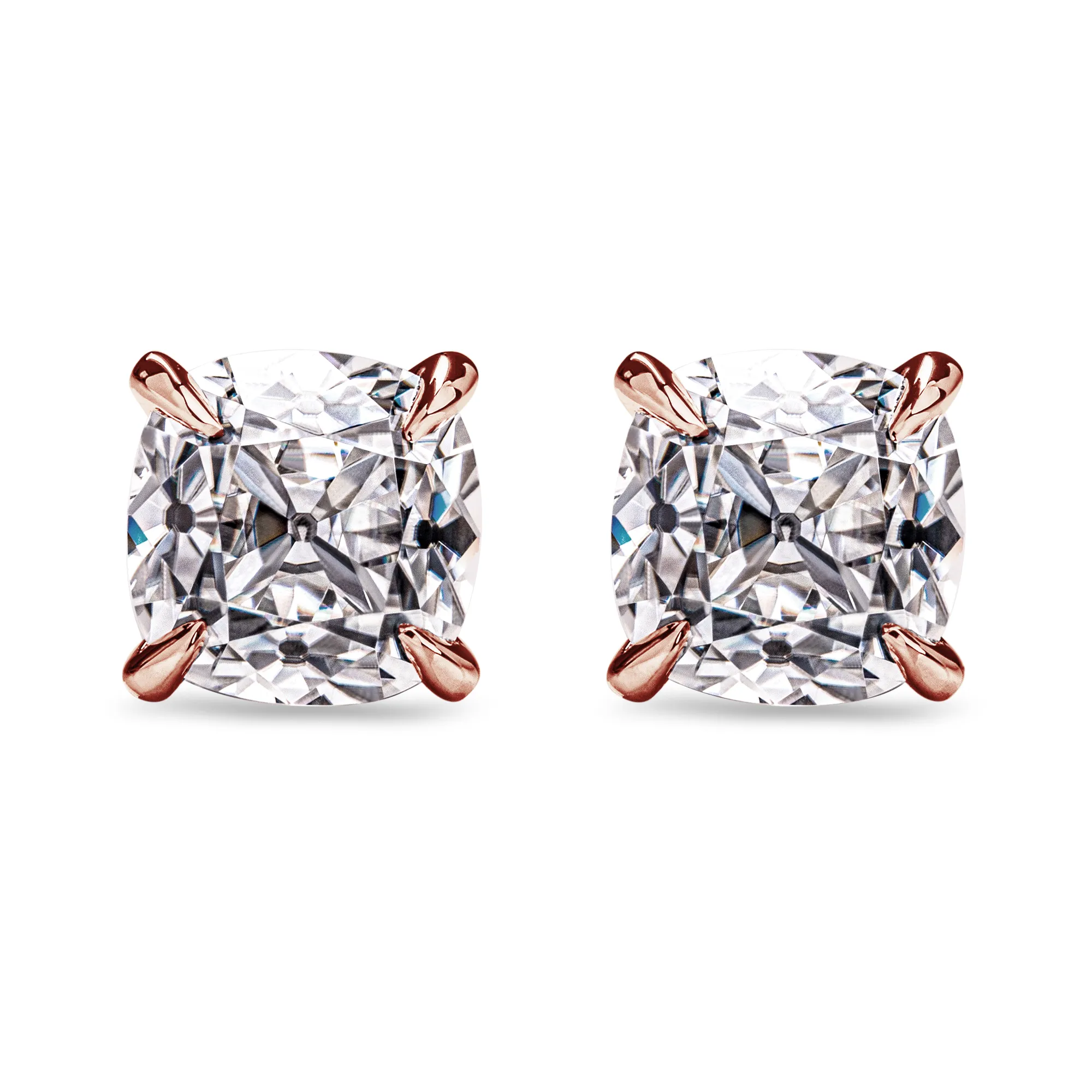 1 CT. Cushion Cut Moissanite Earring Studs