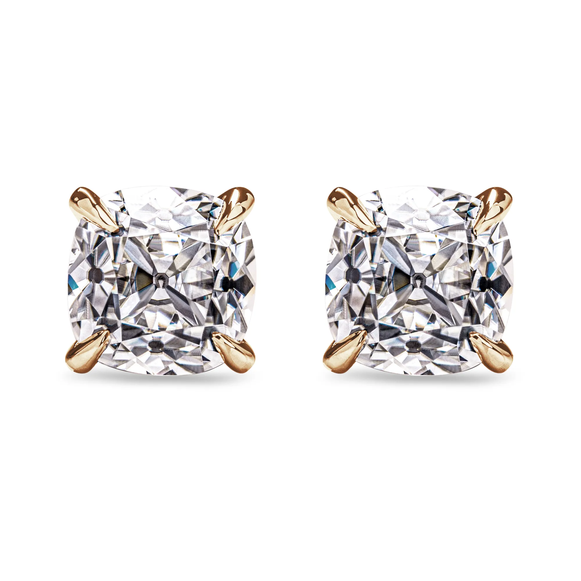 1 CT. Cushion Cut Moissanite Earring Studs