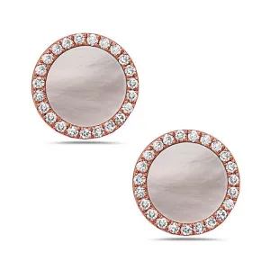 14k Mother of Pearl Stud Earrings