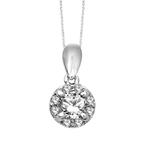 14K White Gold 1/2 Ct.Tw.Diamond Fashion Pendant