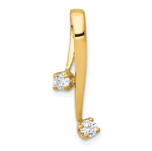 14k Yellow Gold Fancy Diamond Chain Slide