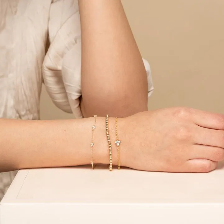 18k/925 Vermeil Mini Lotus CZ Bracelet