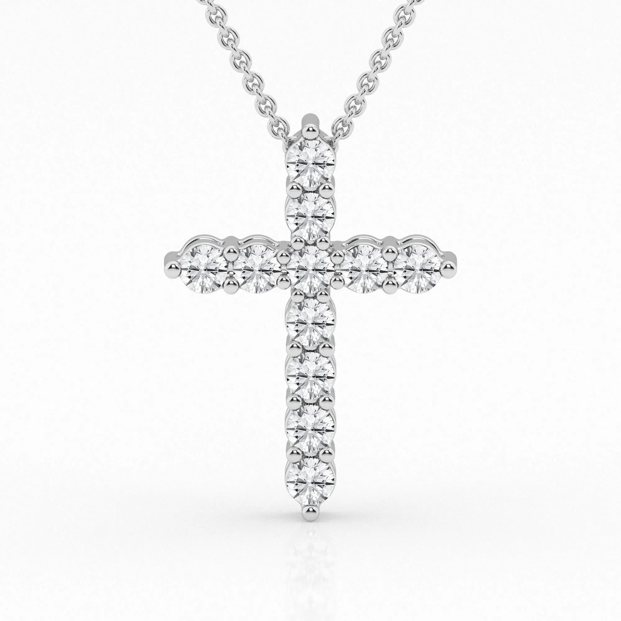 3.00 cttw Lab Diamond Cross Pendant by Mercury Rings