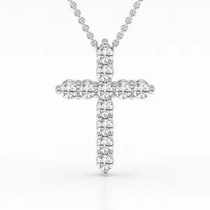 3.00 cttw Lab Diamond Cross Pendant by Mercury Rings