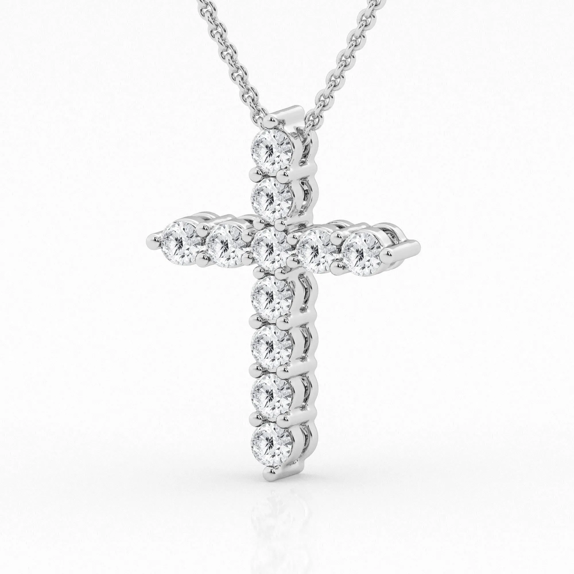 3.00 cttw Lab Diamond Cross Pendant by Mercury Rings