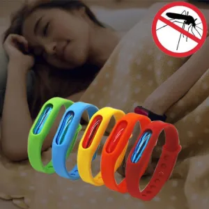 5-Pack Silicone Mosquito Repellent Wristbands for Kids and Adults - Stylish and Effective Bug Defense, Length: 23cm, Assorted Colors