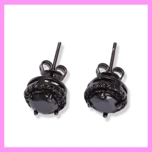 【6-01#】Black earring for female male party anniversary wedding annivesary