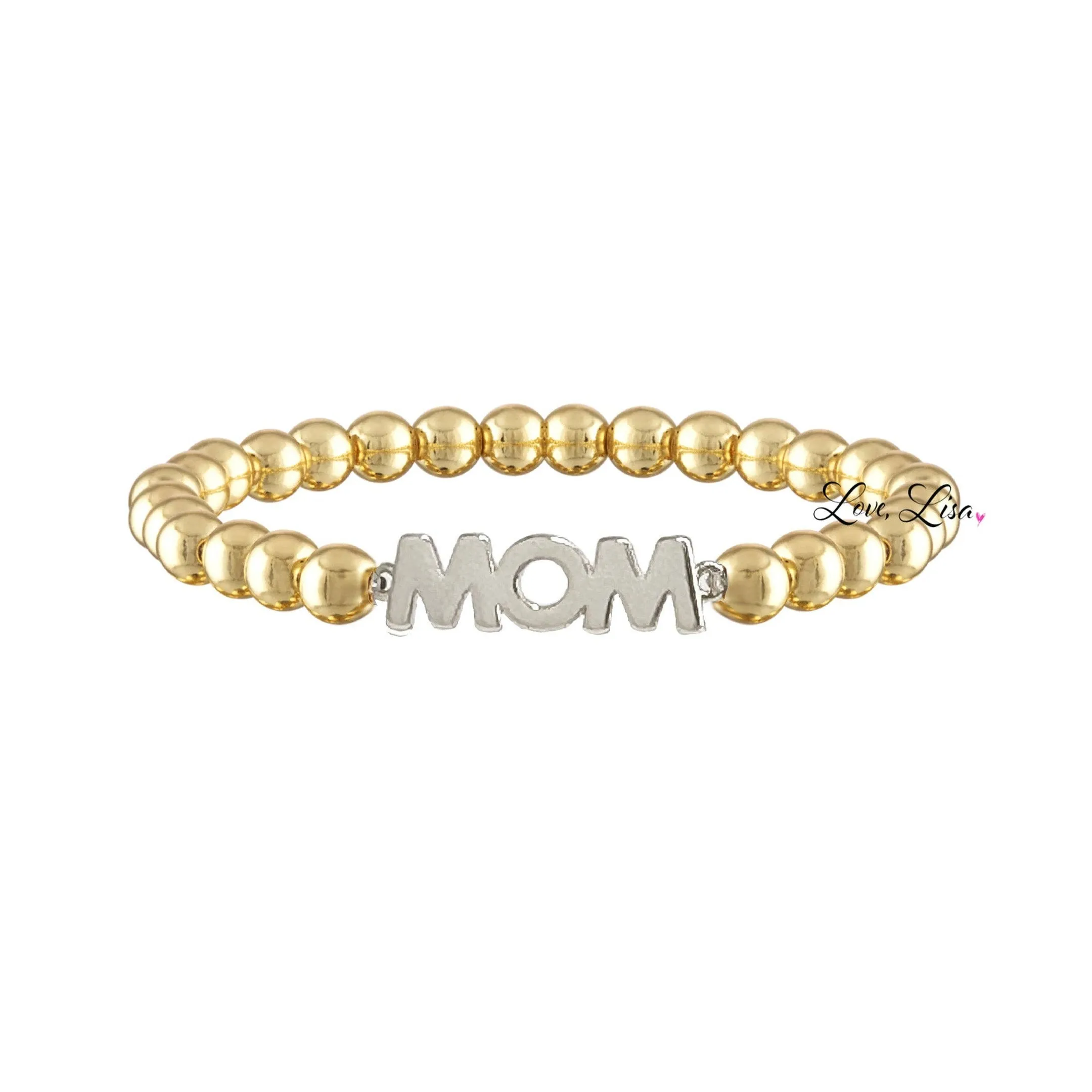 6mm Mom Beaded Bracelet