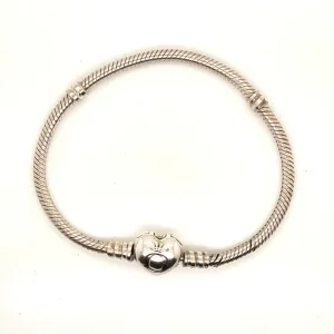 925 Pandora Heart Clasp Bracelet 17cm Preowned