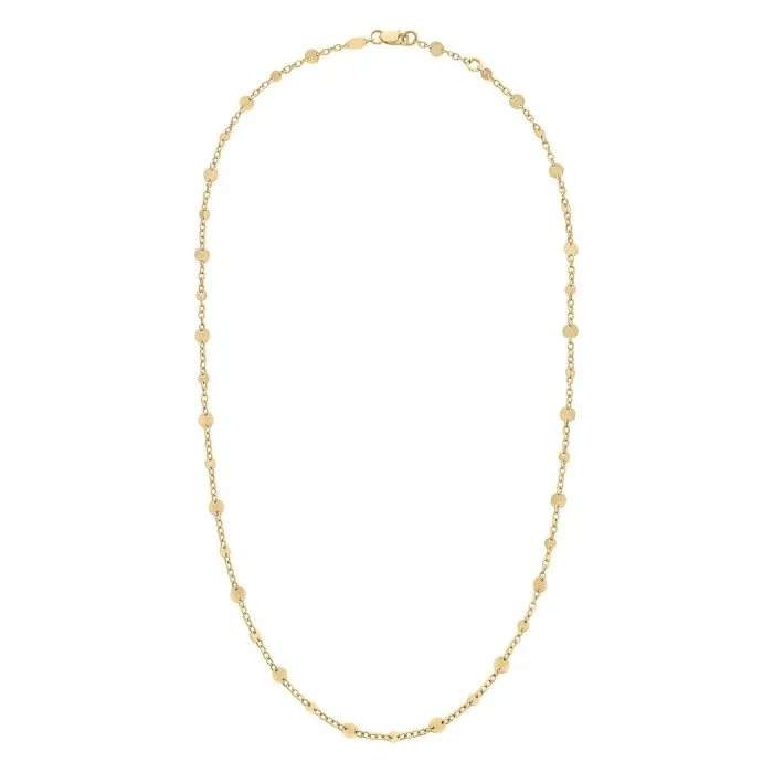 9ct Yellow Gold Disc Necklace GN394