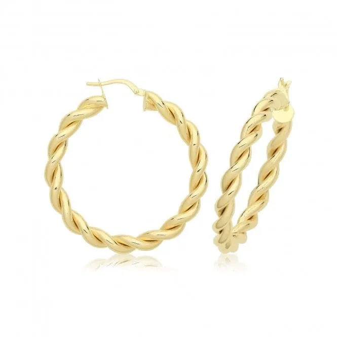 9ct Yellow Gold Hoop Earrings ER1216