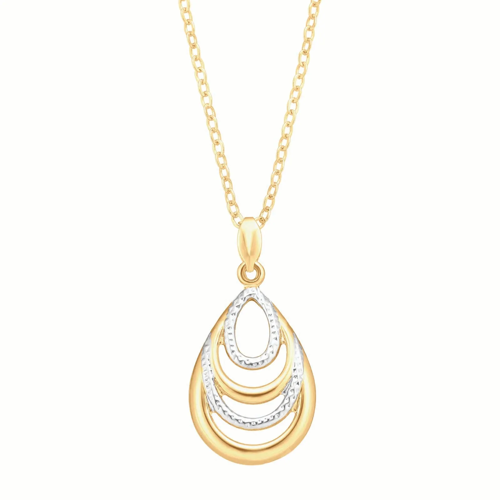 9ct Yellow Gold Tear Drop Pendant