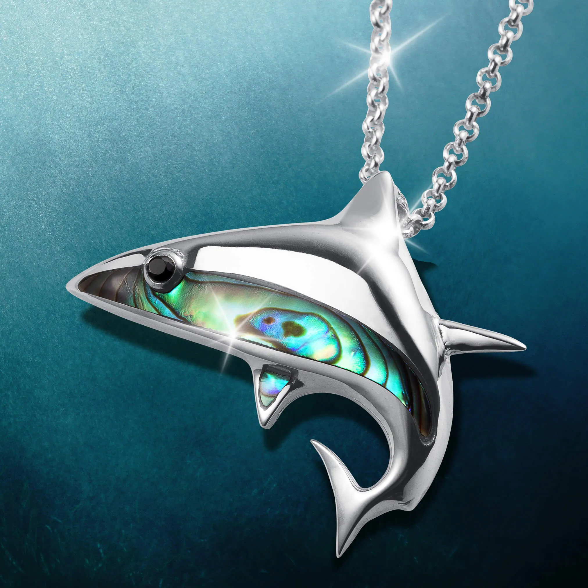 Abalone Shark Pendant