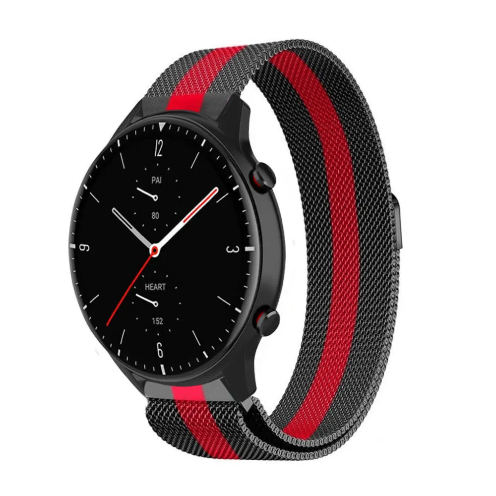 Amazfit GTR 2 Milanese Strap (Black/Red)