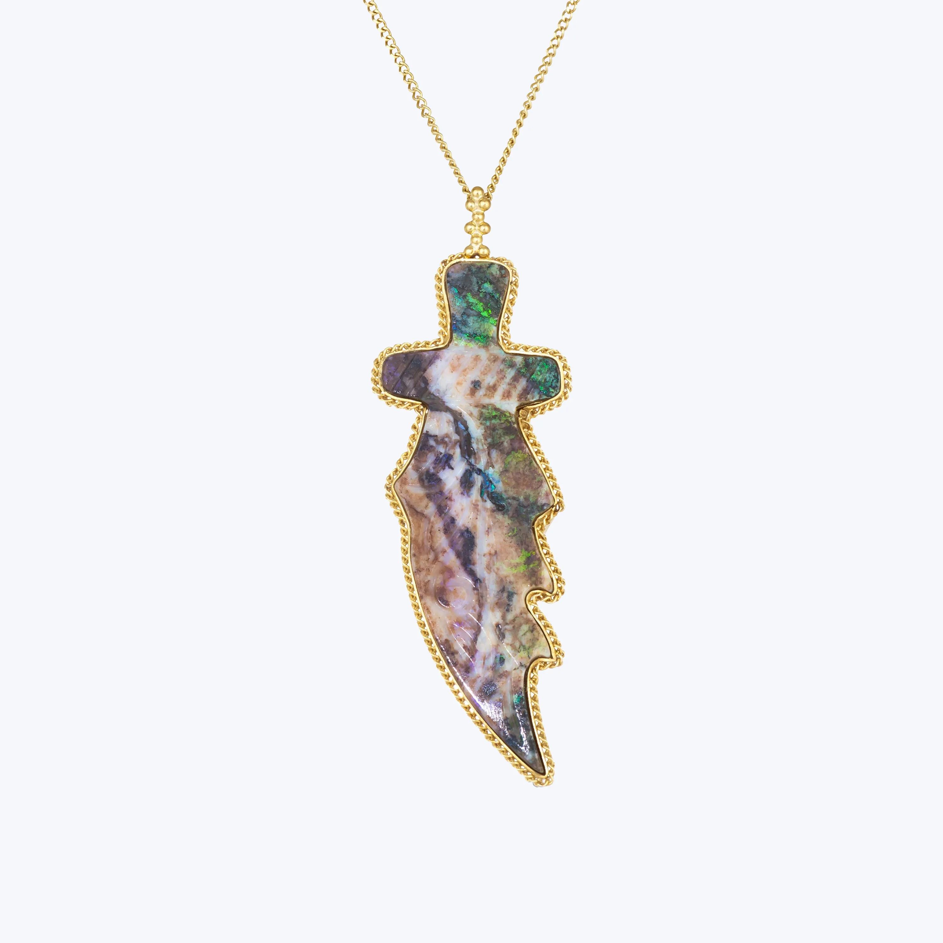 Andamooka Opal 18k One-of-a-Kind Necklace