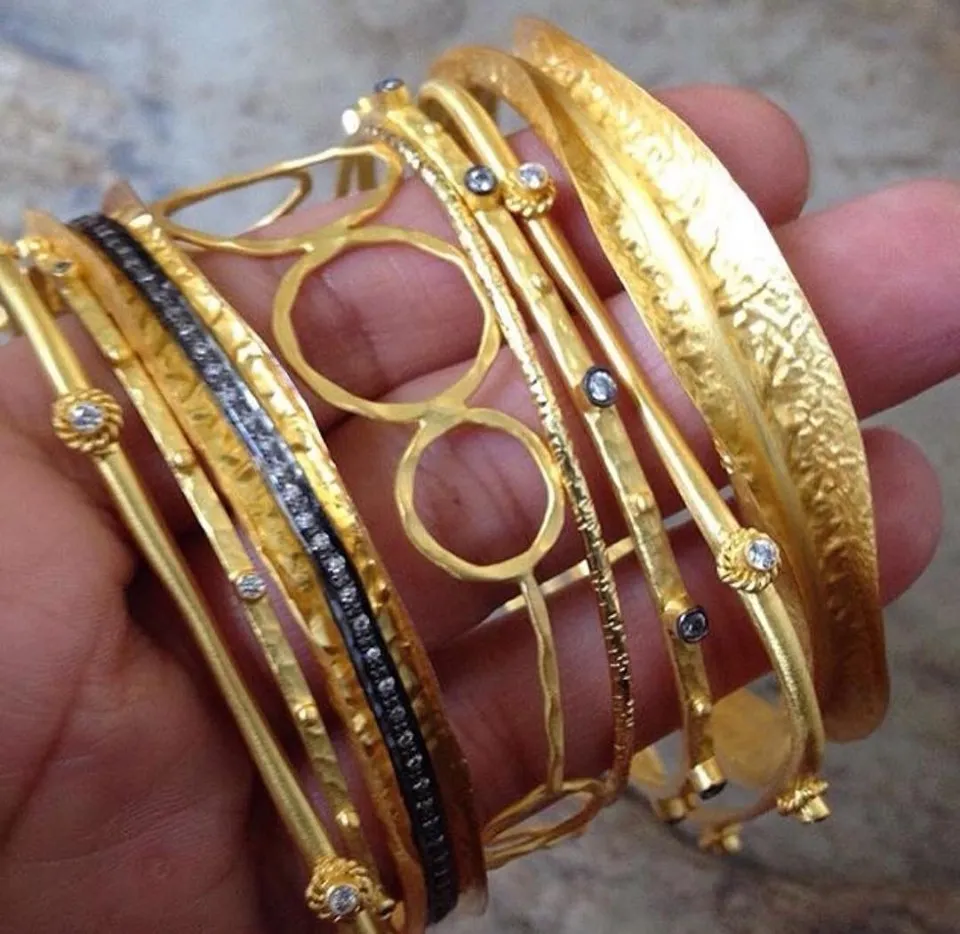 Asiya Gold Plated Bangle Bracelet - MOST SOLD