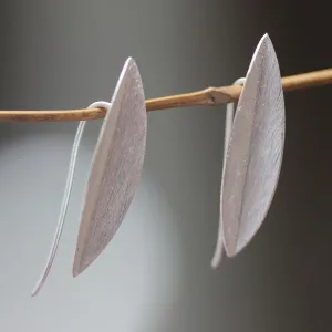 Bamboo Leaves Sterling Silver Earrings