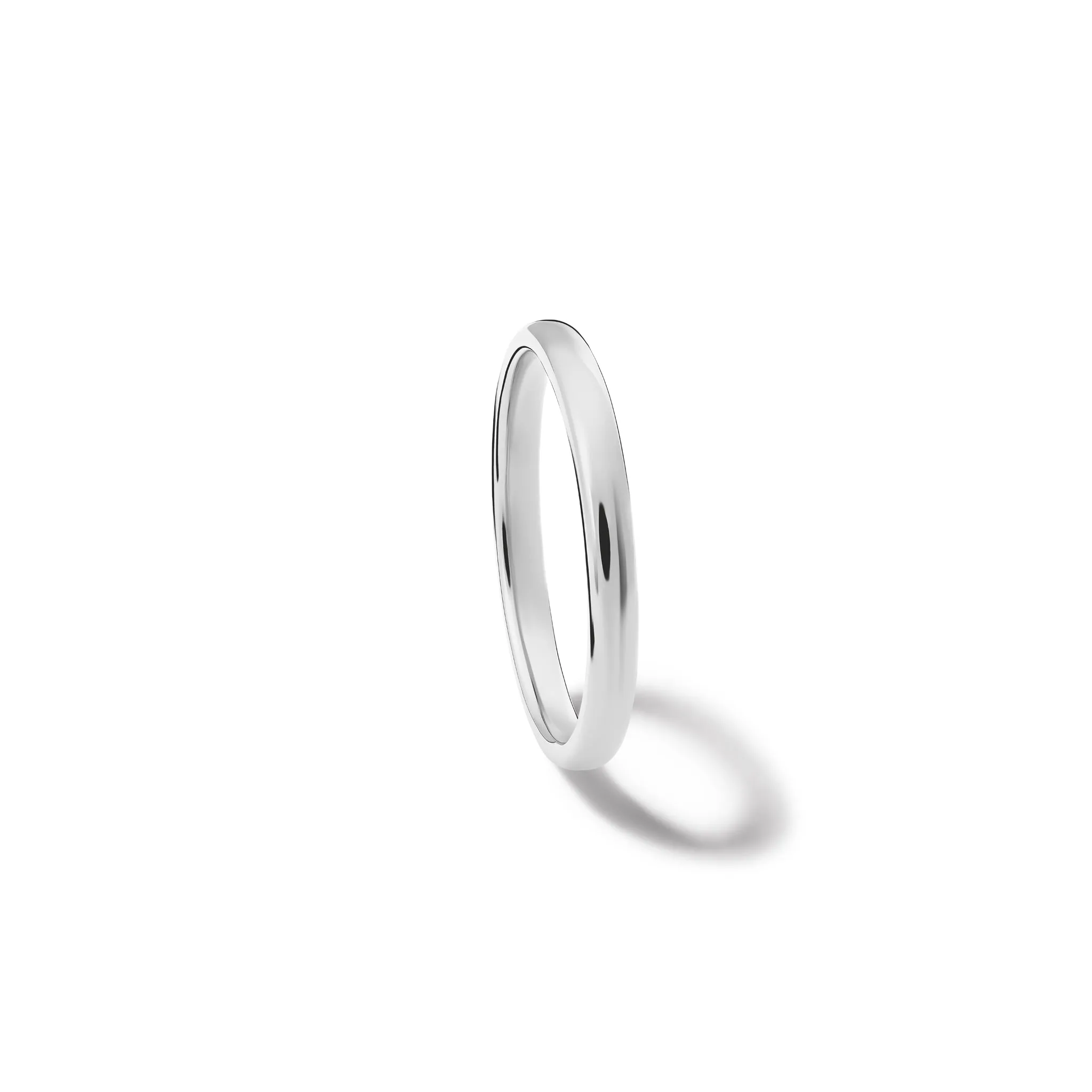 Barrel 2mm Wedding Band Silver