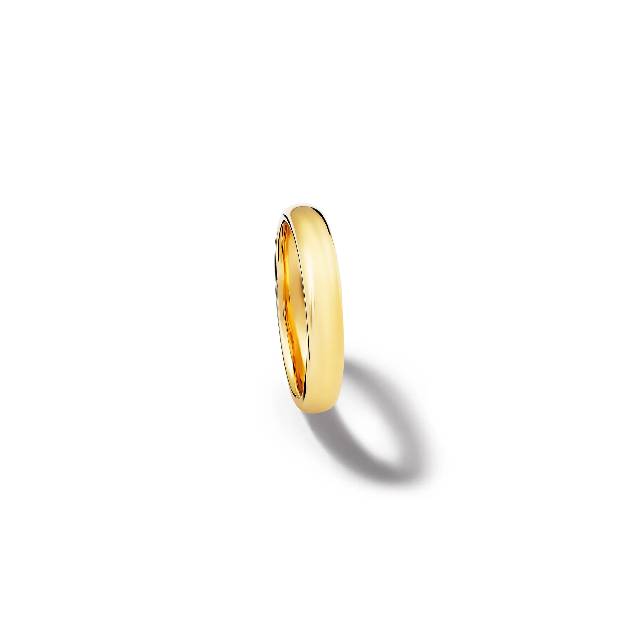 Barrel 4mm Wedding Band Yellow Gold