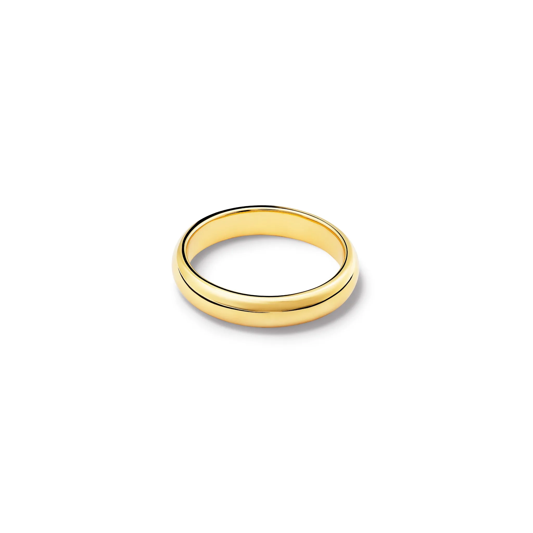 Barrel 4mm Wedding Band Yellow Gold