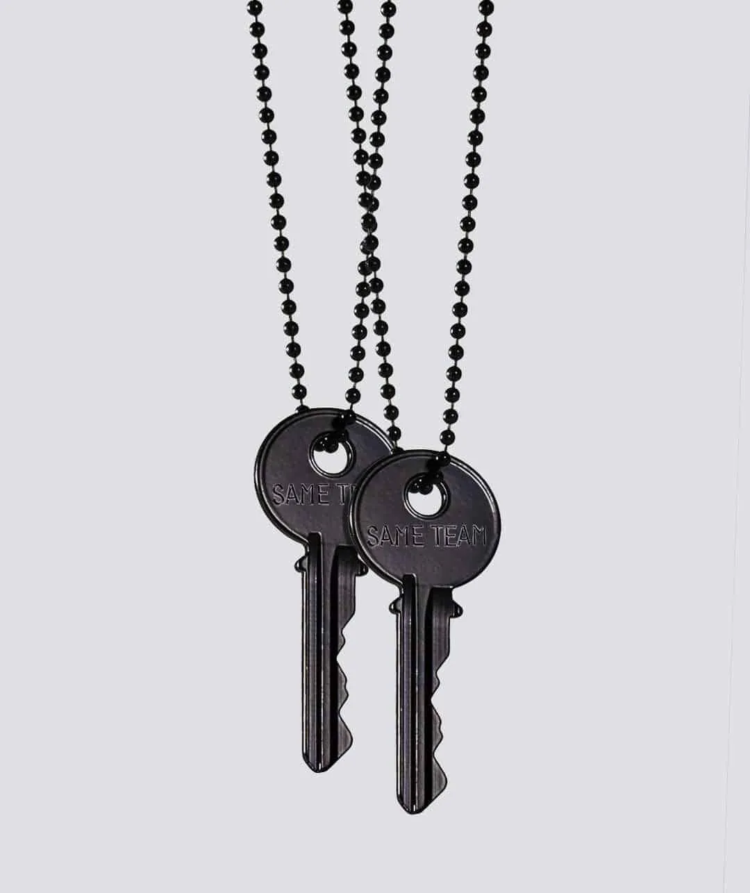 Best Friend Matte Black Key Necklace Set