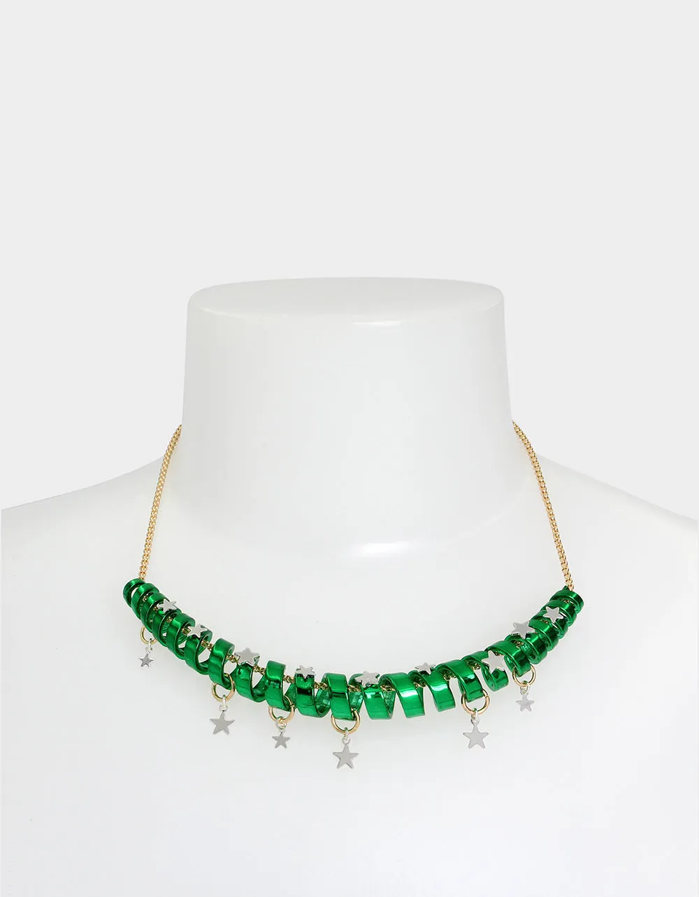 BETSEYS HOLIDAY COIL NECKLACE GREEN