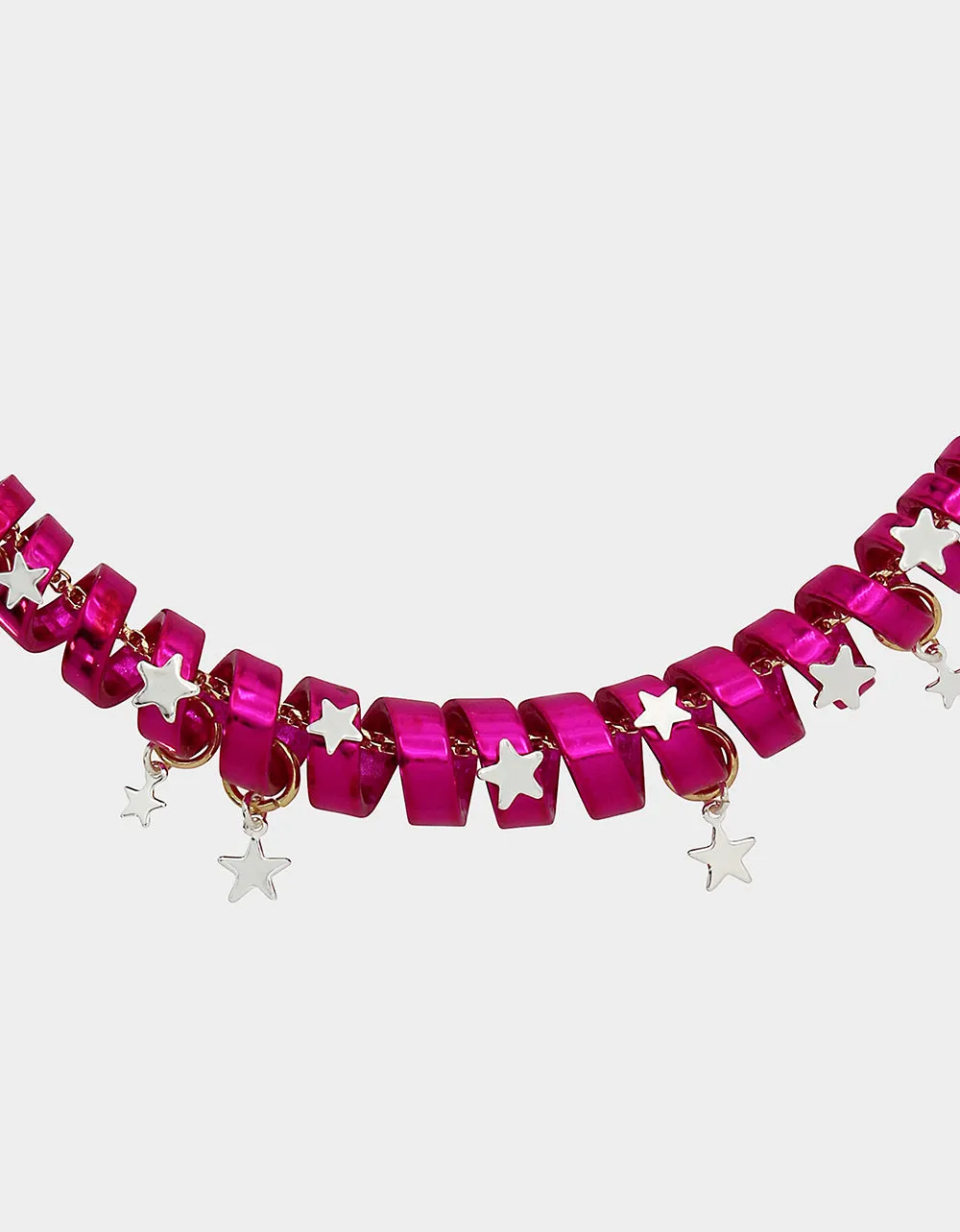 BETSEYS HOLIDAY COIL NECKLACE PINK