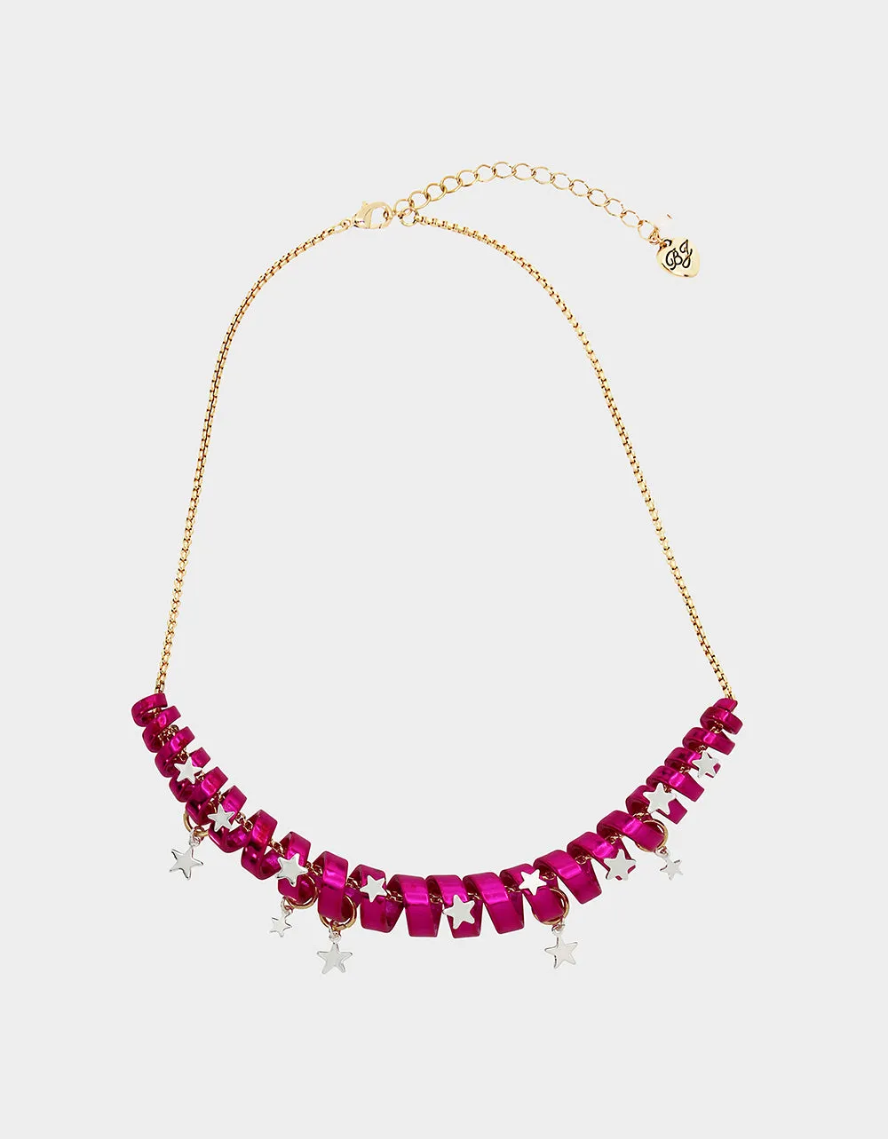 BETSEYS HOLIDAY COIL NECKLACE PINK