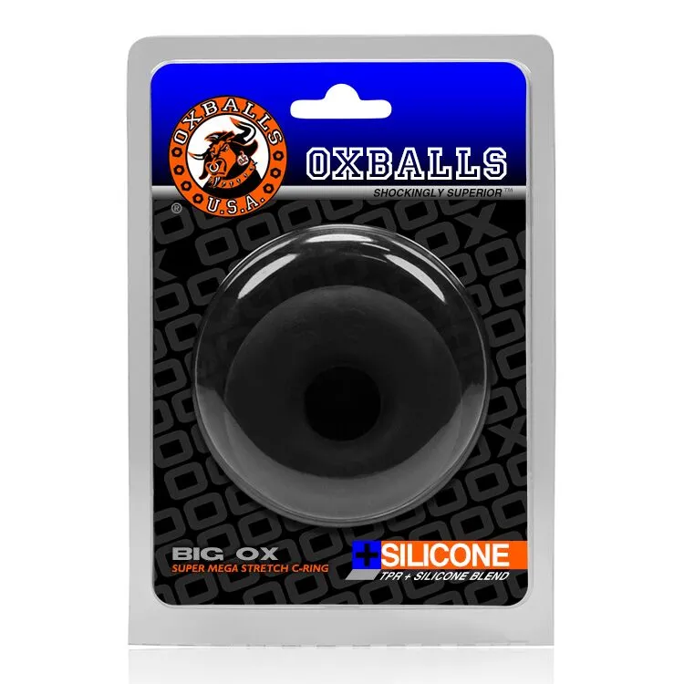 Big Ox Cockring Oxballs Silico Ne Tpr Blend Black Ice