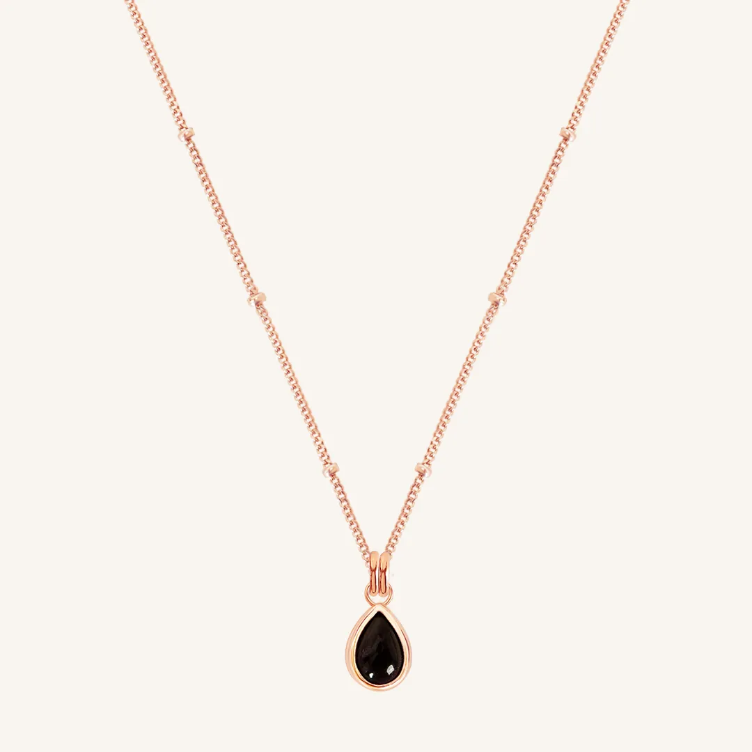 Black Onyx Trove Charm Necklace