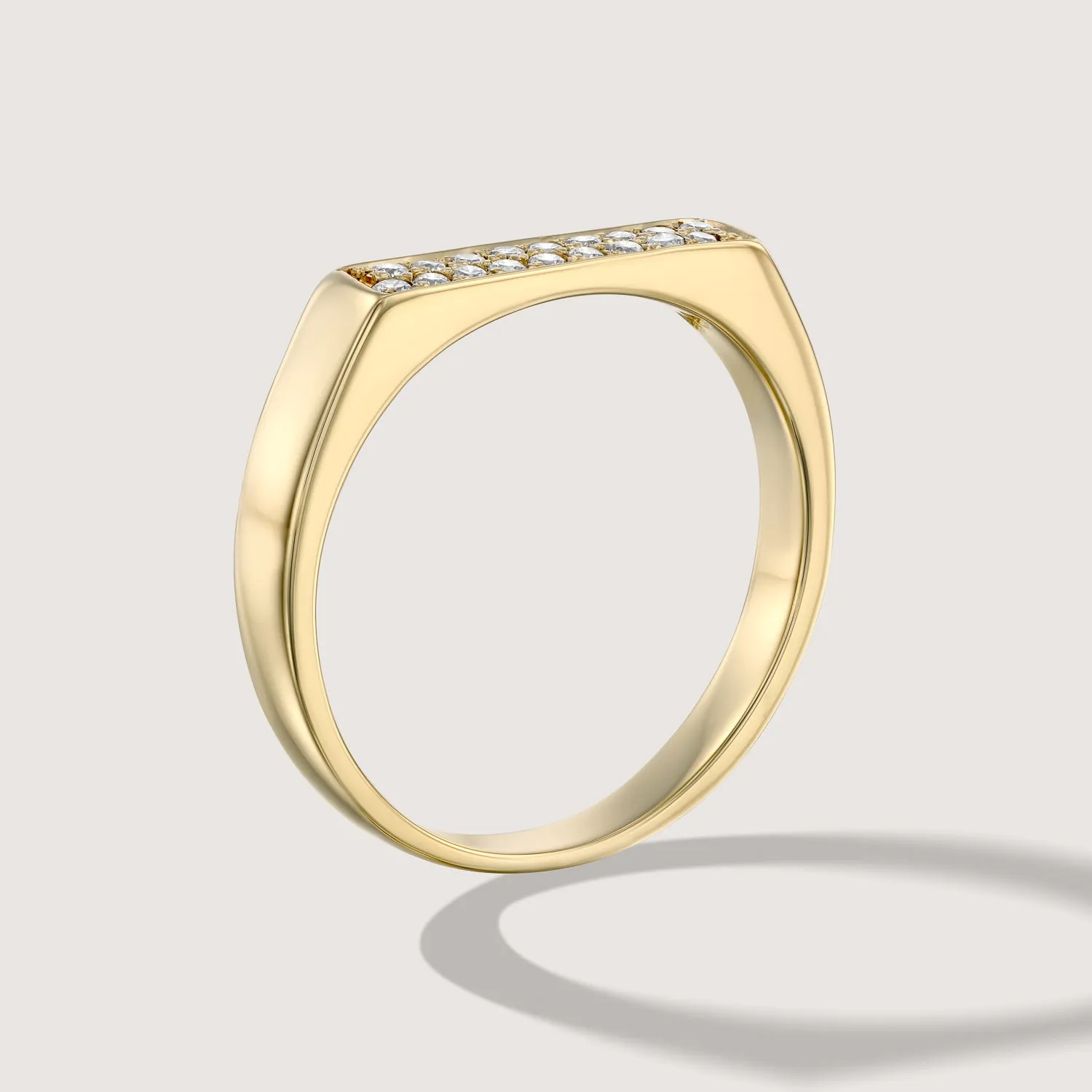 Charlotte Yellow Gold Ring White Diamonds