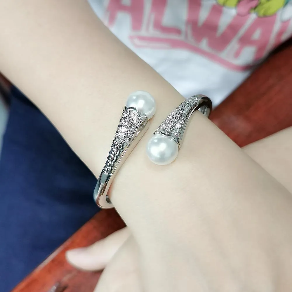 Charm Alloy Pearls Cuff Fashion Bracelets For Women