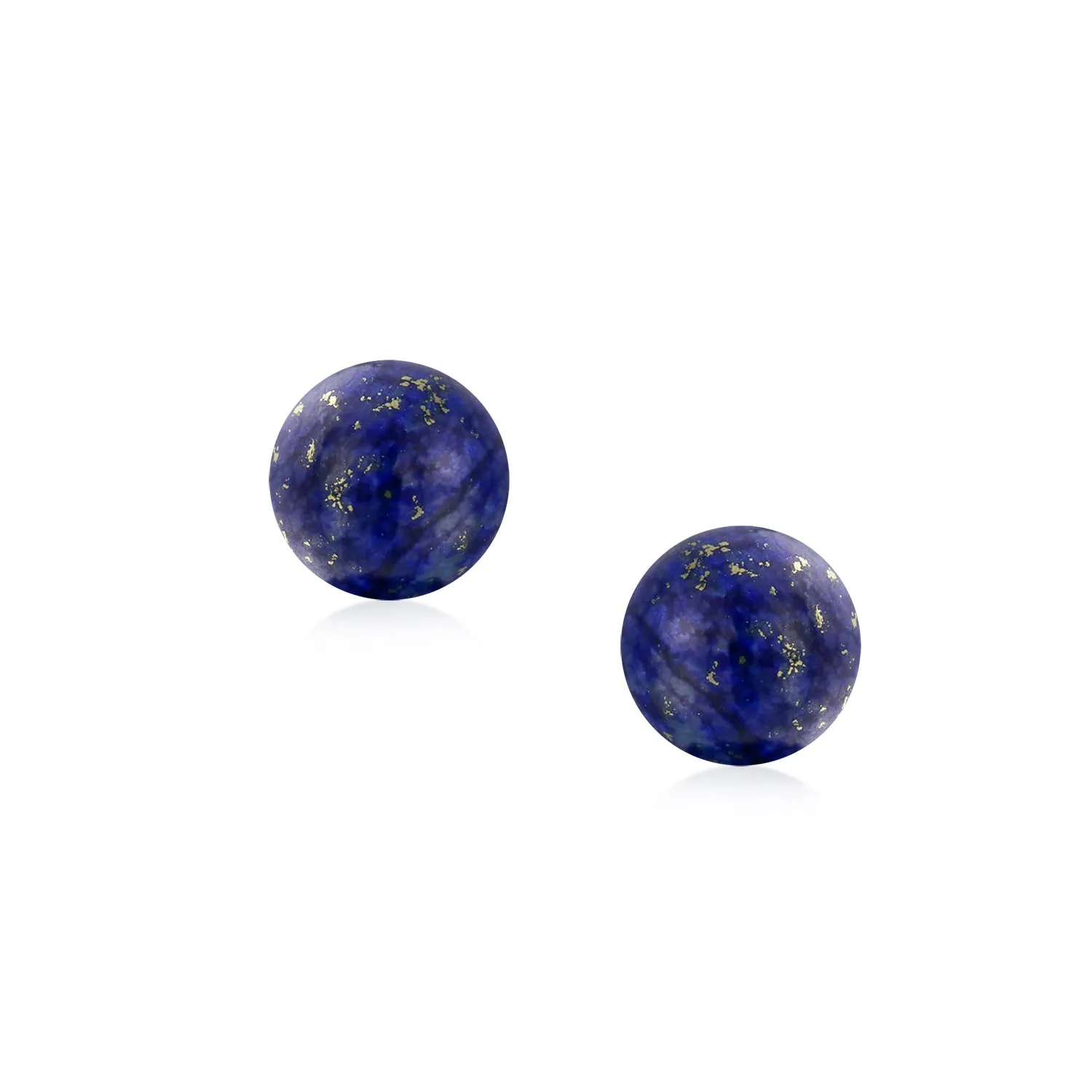 Classic Gemstone Ball Stud Earrings .925 Sterling Silver Birthstone Color Option