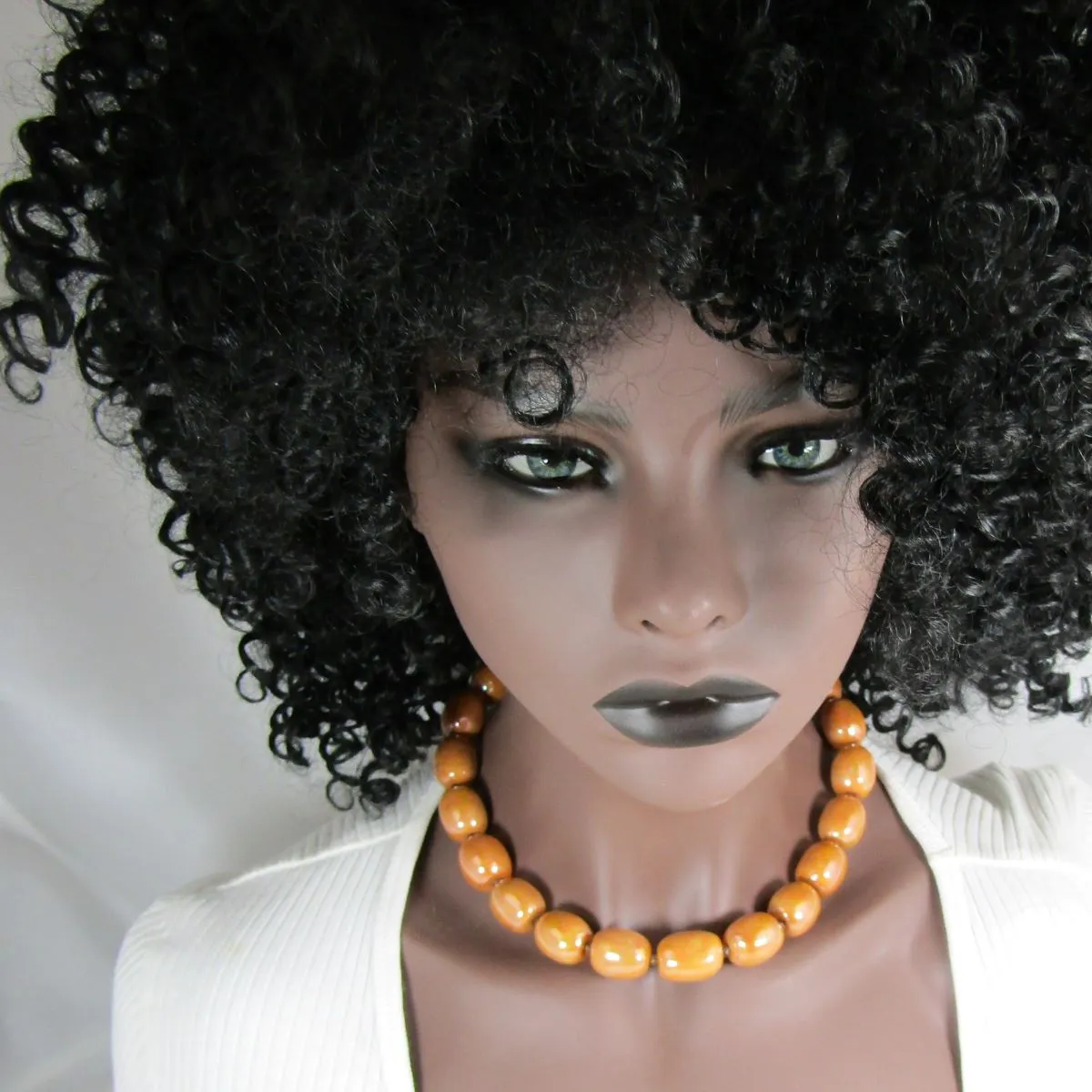 Classic Orange Necklace Kazuri Fair Trade Beads