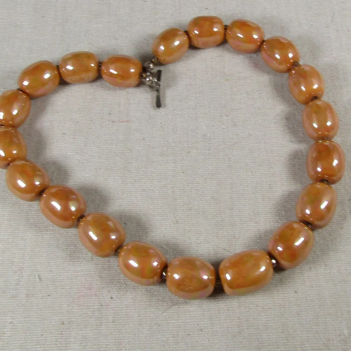 Classic Orange Necklace Kazuri Fair Trade Beads