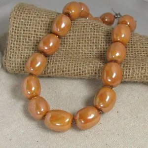 Classic Orange Necklace Kazuri Fair Trade Beads