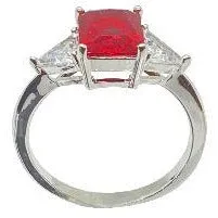 Classic Ruby Red Cubic Zirconia Ring