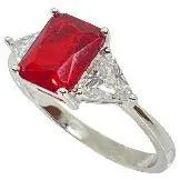 Classic Ruby Red Cubic Zirconia Ring