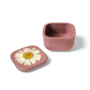 Concrete Mini Pot with Lid - Botanical