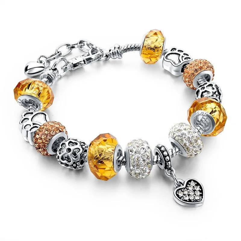 Crystal Charm Bracelet