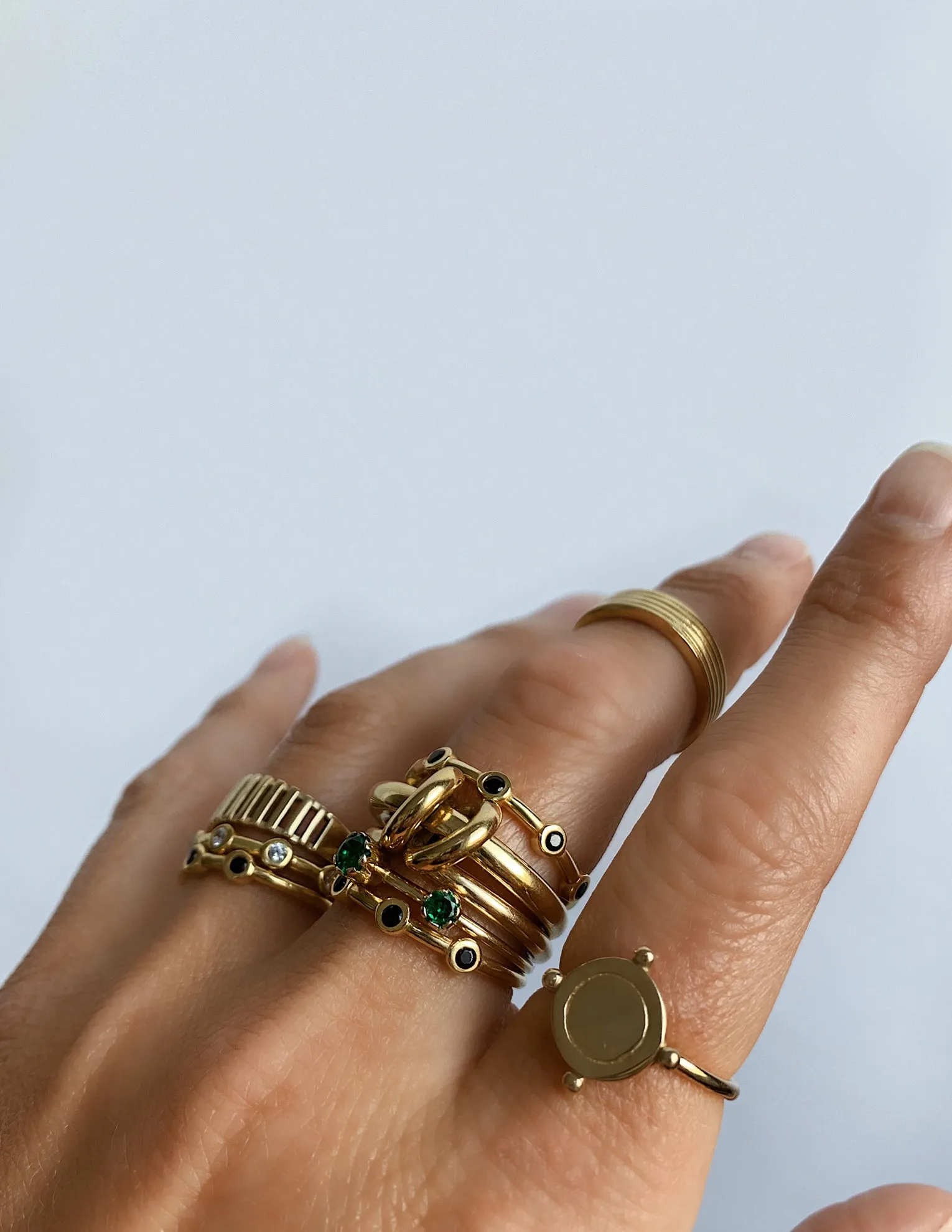 Demi Crystal Ring <br> Gold Vermeil