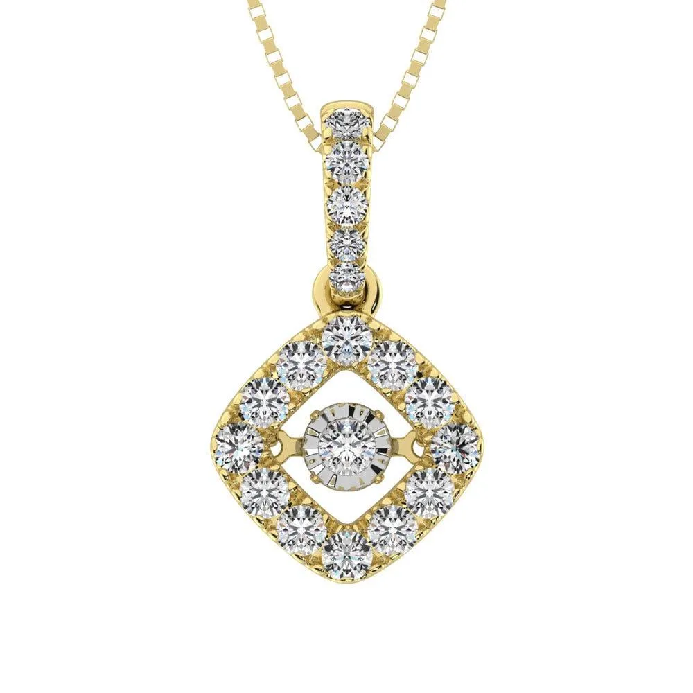 Diamond 3/8 Ct.Tw. Shimmering Fashion Pendant in 14K Yellow Gold