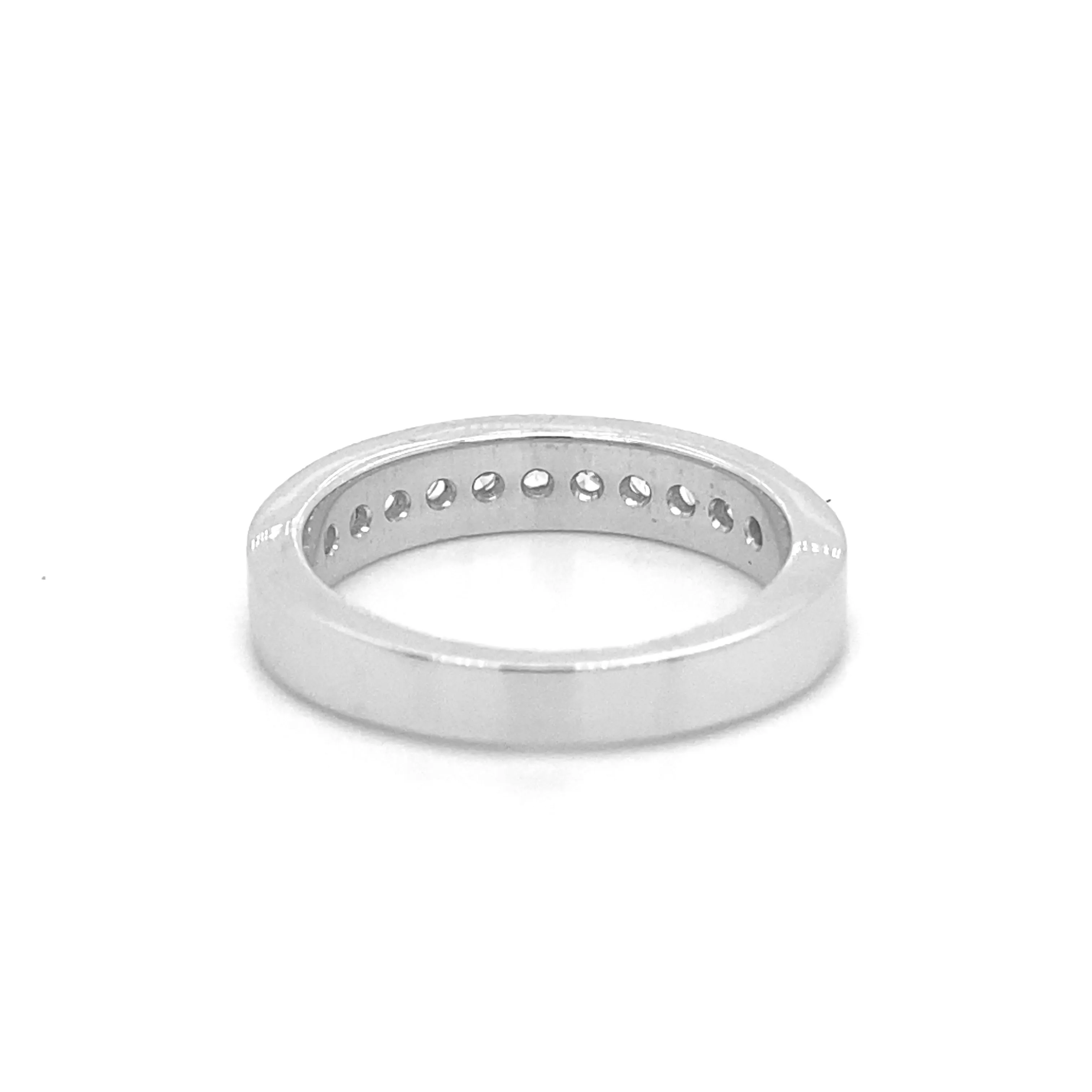 Diamond Ring Band White Gold 065