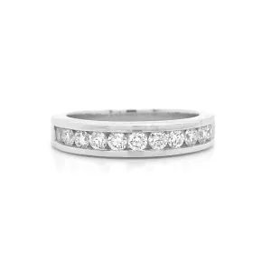 Diamond Ring Band White Gold 065