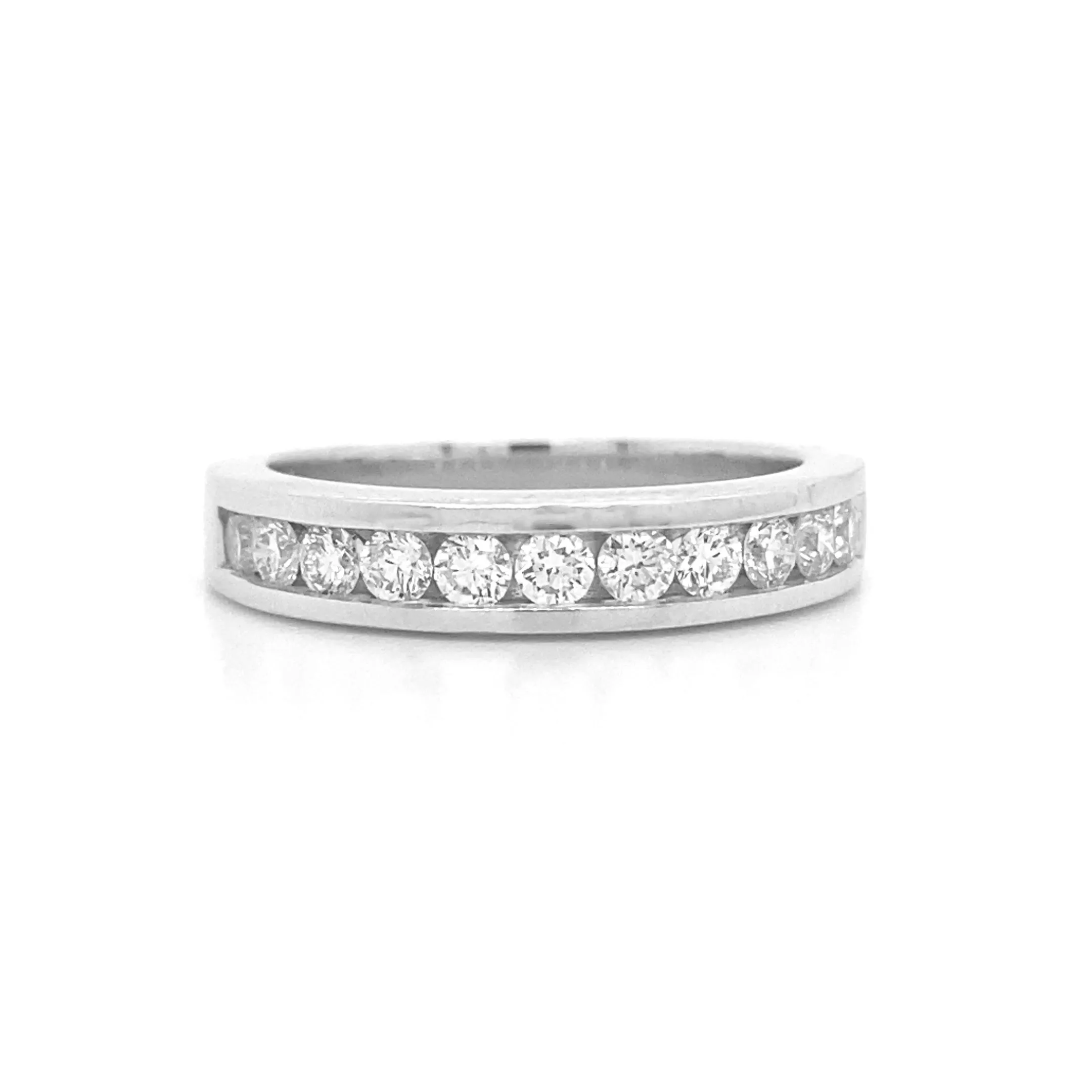 Diamond Ring Band White Gold 065