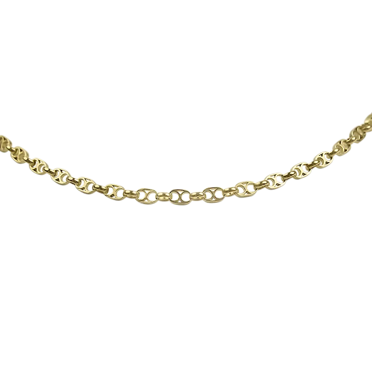 Estate 18k Yellow Gold Fancy Link Endless Chain 62" Necklace