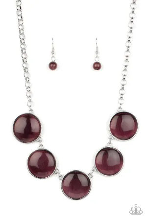 Ethereal Escape Purple Cat's Eye Stone Necklace - Paparazzi Accessories