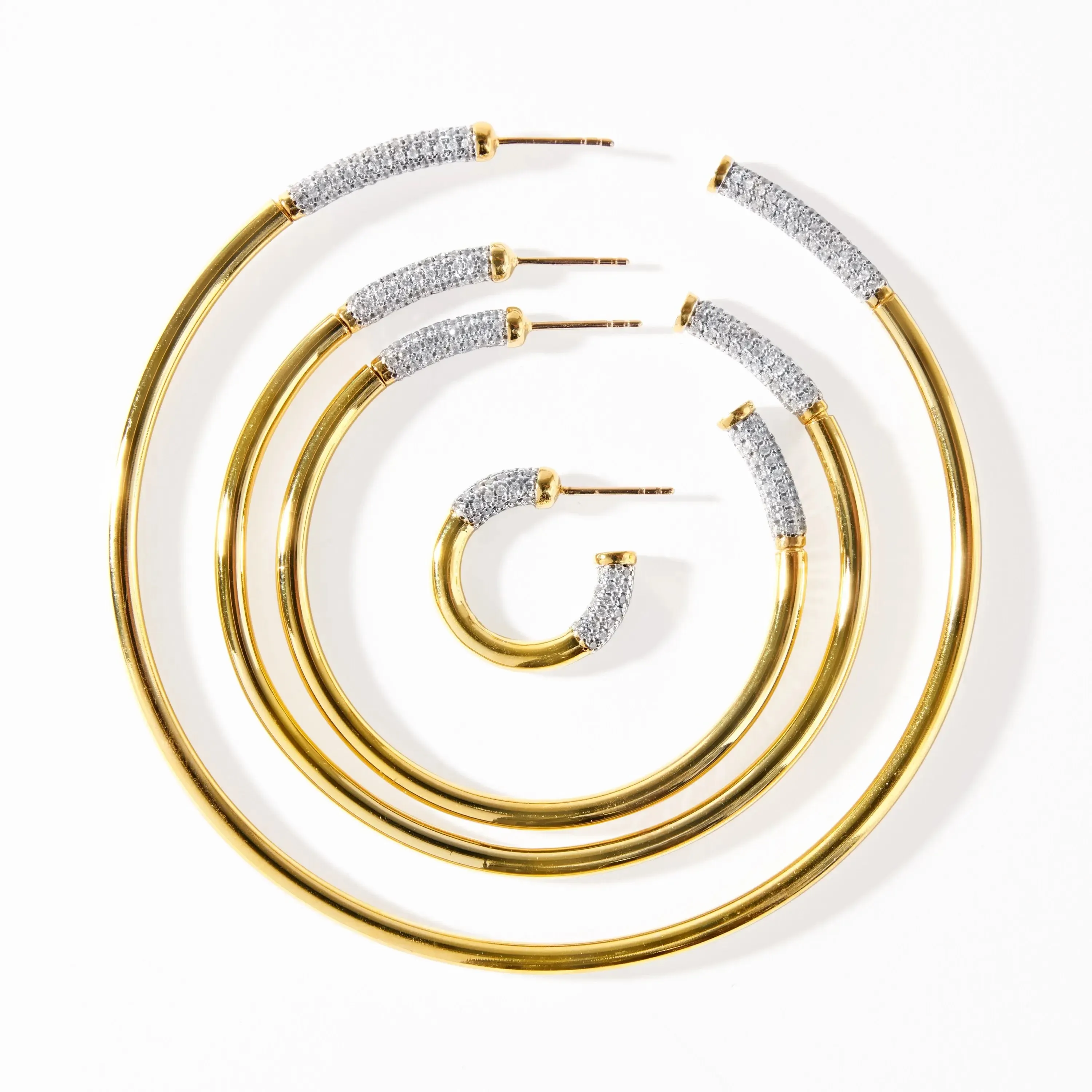 FREIDA ROTHMAN Miss Modern Sleek Hoop Earrings