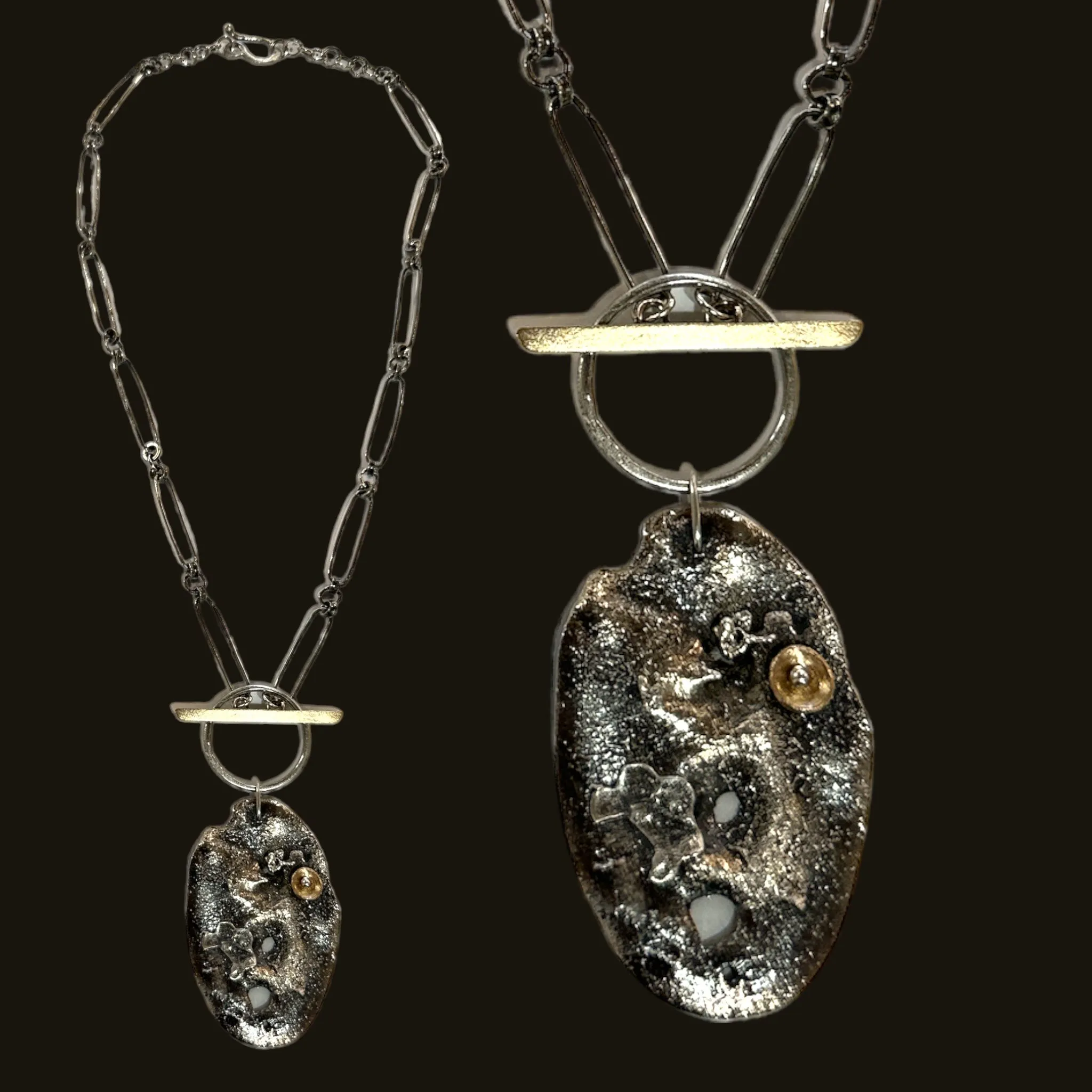 Fused Sterling Silver Pendant Necklace Collection by Kim Smith