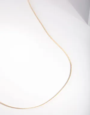 Gold Plated 60cm Fine Snake Chain Necklace